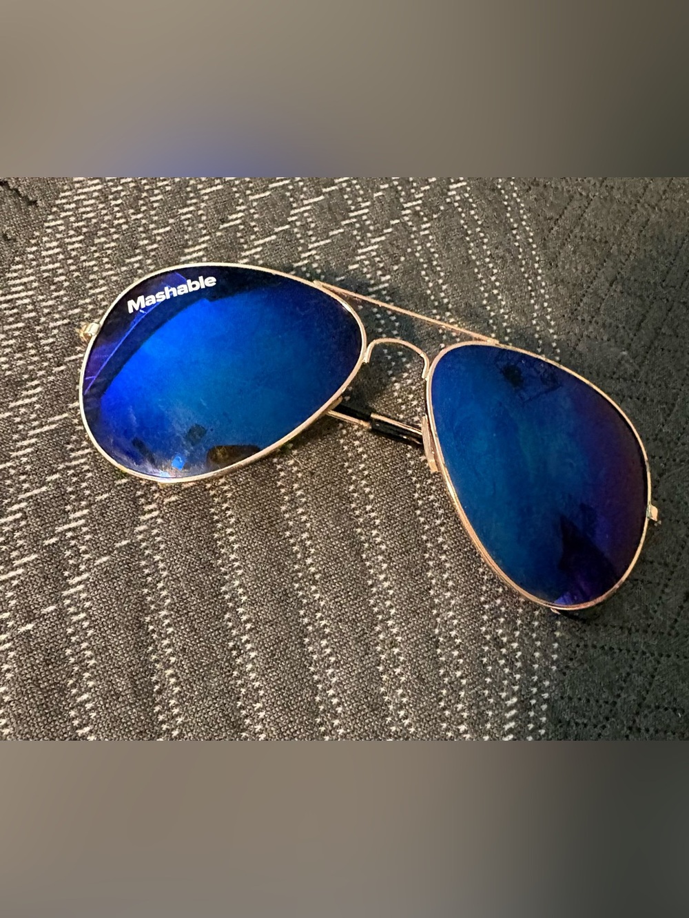 Blue Mirrored Aviator Sunglasses for Men